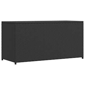 vidaXL aia hoiukast, must, 120 x 50 x 60 cm, pol&uuml;rotang