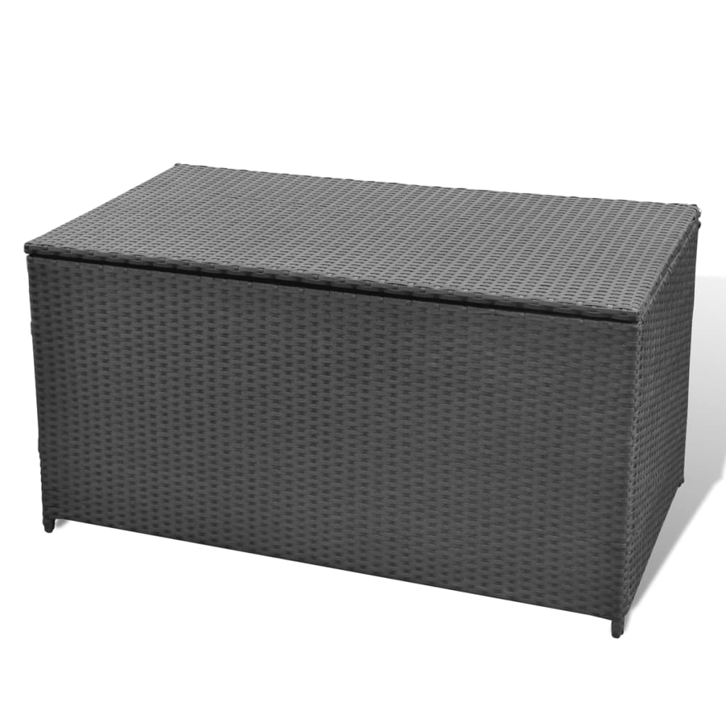 Thumbnail - vidaXL Garten-Auflagenbox Schwarz 120x50x60 cm Poly Rattan