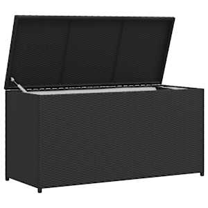 Zahradní úložný box černý 120 x 50 x 60 cm polyratan - obrázek 5
