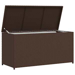 Zahradní úložný box hnědý 120 x 50 x 60 cm polyratan - obrázek 5