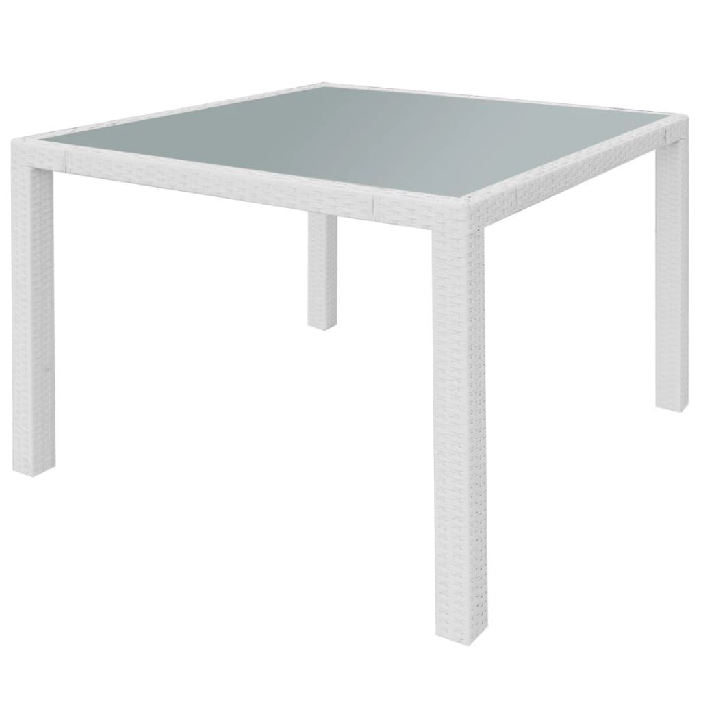 vidaXL 5-delige Tuinset poly rattan crèmewit afbeelding