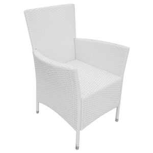 5dílný zahradní jídelní set polyratan krémově bílý - obrázek 9