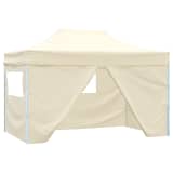 vidaXL foldbart pop-up telt med 4 sidevægge 3 x 4,5 m cremehvid