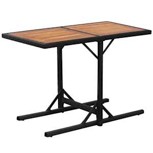 3dílný bistro set s poduškami polyratan černý - obrázek 7