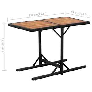 3dílný bistro set s poduškami polyratan černý - obrázek 10