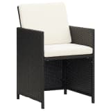 vidaXL Garten-Essstühle 2 Stk. Schwarz 52×56×85 cm Poly Rattan
