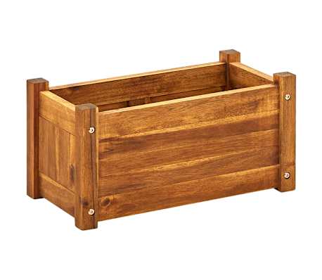 vidaXL Canteiro elevado de jardim 50x25x25 cm madeira de acácia