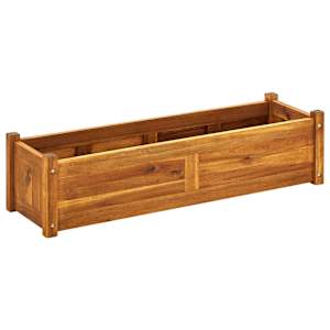 Vyvýšený záhon akáciové dřevo 100 x 30 x 25 cm - obrázek 2
