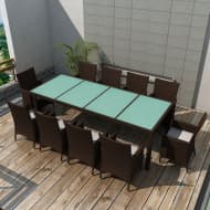 vidaXL Tuinset poly rattan bruin