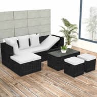 vidaXL 4-delige Loungeset met kussens