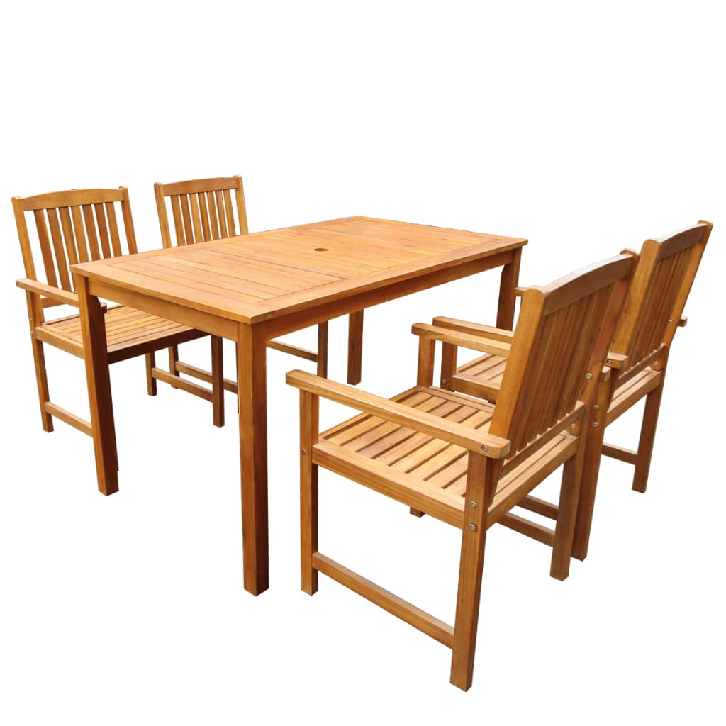 

vidaXL 5 Piece Patio Dining Set Solid Acacia Wood