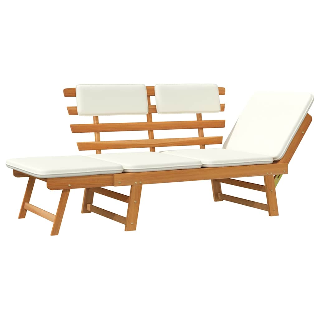 Banc De Jardin Avec Coussins 2-en-1 190 Cm Bois Solide D'acacia VidaXL 19 width=274