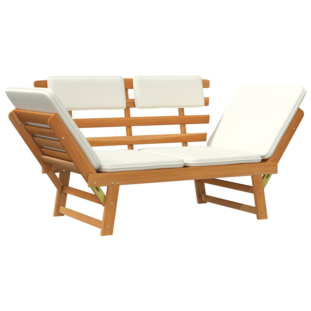 Banc De Jardin Avec Coussins 2-en-1 190 Cm Bois Solide D'acacia VidaXL 20 width=274