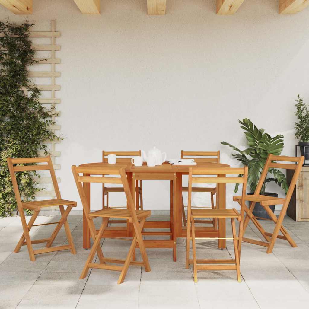 vidaXL tömör akácfa kerti asztal 130 x 90 x 72 cm