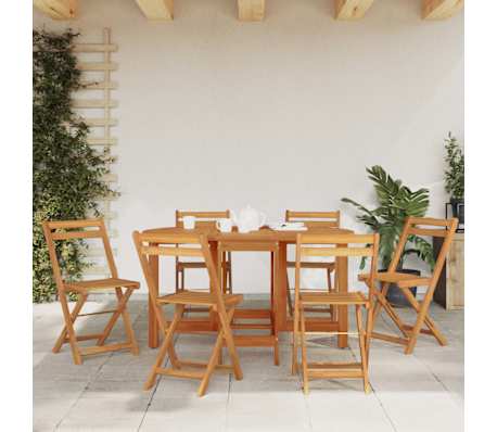 vidaXL Outdoor Oval Drop Leaf Table Garden Breakfast Dining Table Acacia Wood