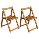 vidaXL Chaise pliante d'extérieur 2 pièces Bois d'acacia