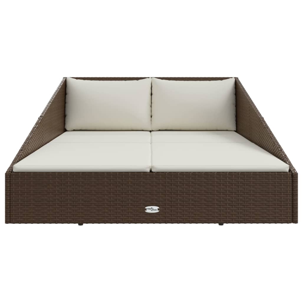 

vidaXL Tuinbed 201x139 cm poly rattan bruin