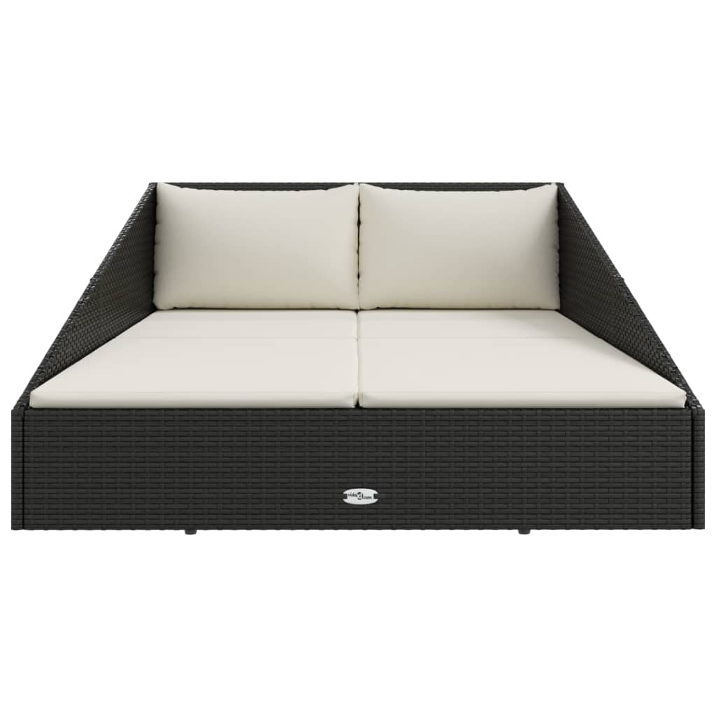 

vidaXL Tuinbed 201x139 cm poly rattan zwart