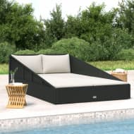 vidaXL Loungebed zwart 201x139x58 poly