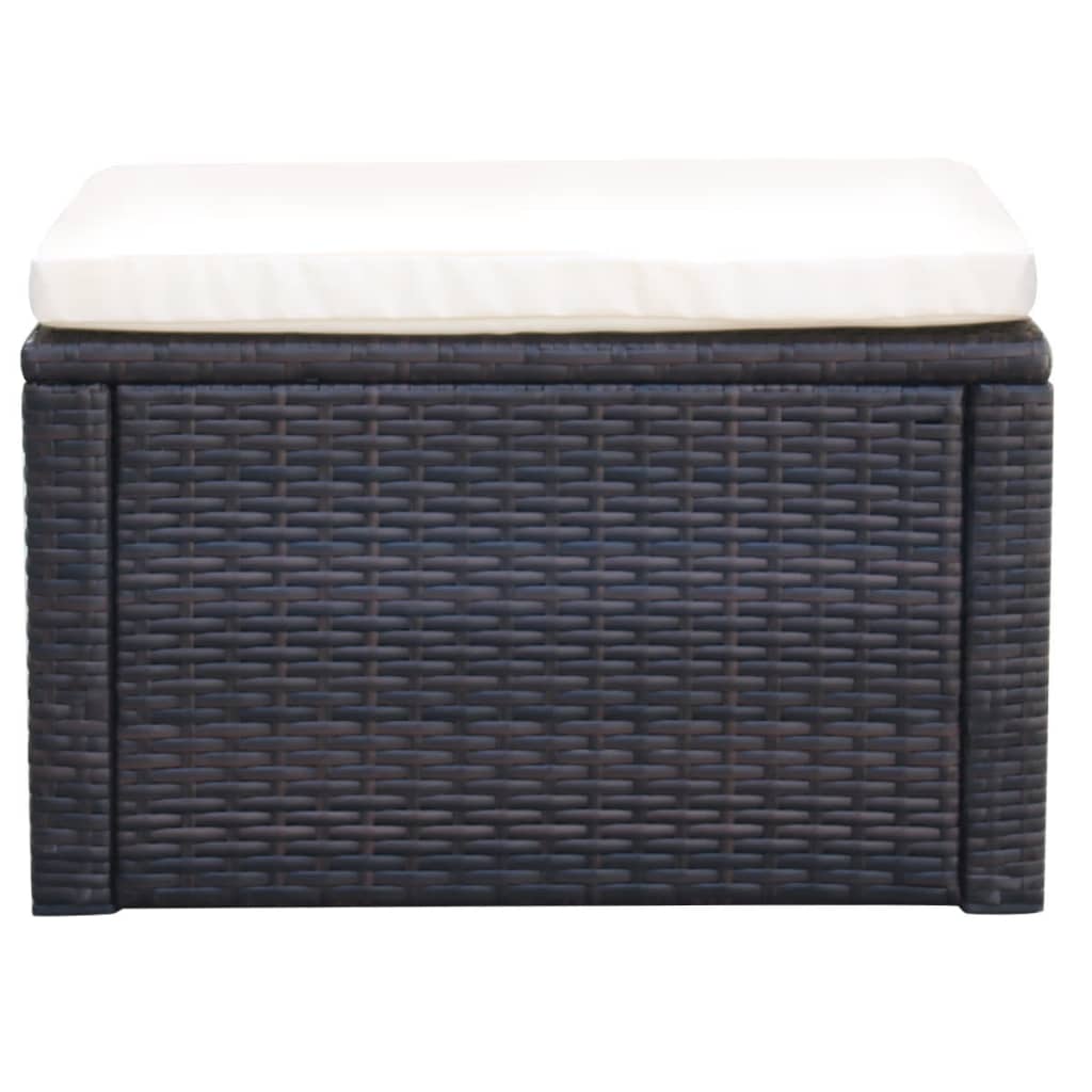 VidaXL - vidaXL Voetenbank/poef bruin 53x53x30 cm poly rattan