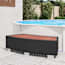  vidaXL Polyrattan, fekete Spa fellépő 92x45x25 cm termék 2. képe