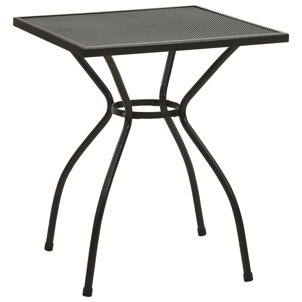 

vidaXL Bistro Table 23.6"x23.6"x27.6" Steel Mesh