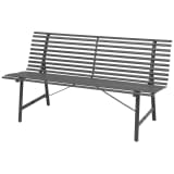 vidaXL Gartenbank Stahl 150 × 62 × 80 cm Anthrazit