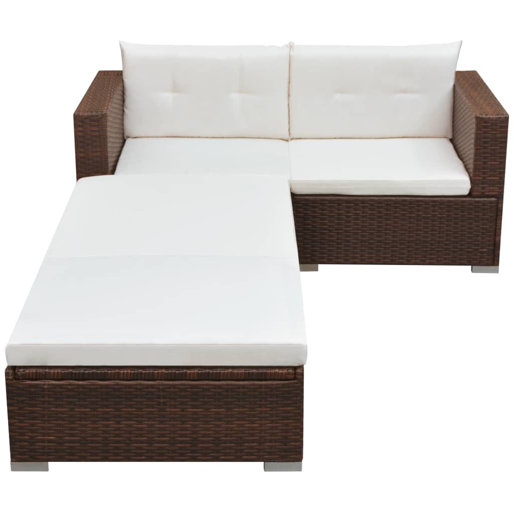 VidaXL - vidaXL Loungeset poly rattan bruin 8-delig