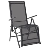 vidaXL Liegestuhl Textilene Schwarz 58,5 × 69 × 110 cm