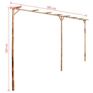 Pergola, bambus, 385x40x205 cm - obrázek 5