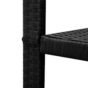 3dílný bistro set polyratan černý - obrázek 6