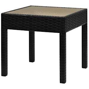 3dílný bistro set polyratan černý - obrázek 7
