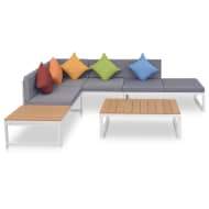 vidaXL Loungeset hoek aluminium HKC