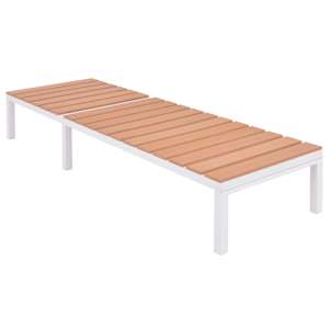 vidaXL Chaise longue Aluminium et WPC Marron