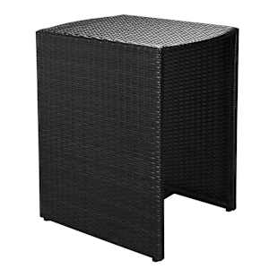 3dílný bistro set s poduškami polyratan černý - obrázek 5