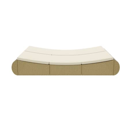 Vidaxl Chaise Longue Dextérieur Résine Tressée Beige