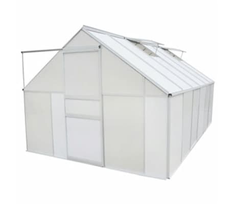 vidaXL Invernadero de policarbonato y aluminio 371x250x195 cm
