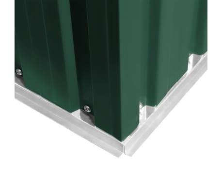 vidaXL Garden Shed Green Metal Outdoor Patio Storage Organiser House