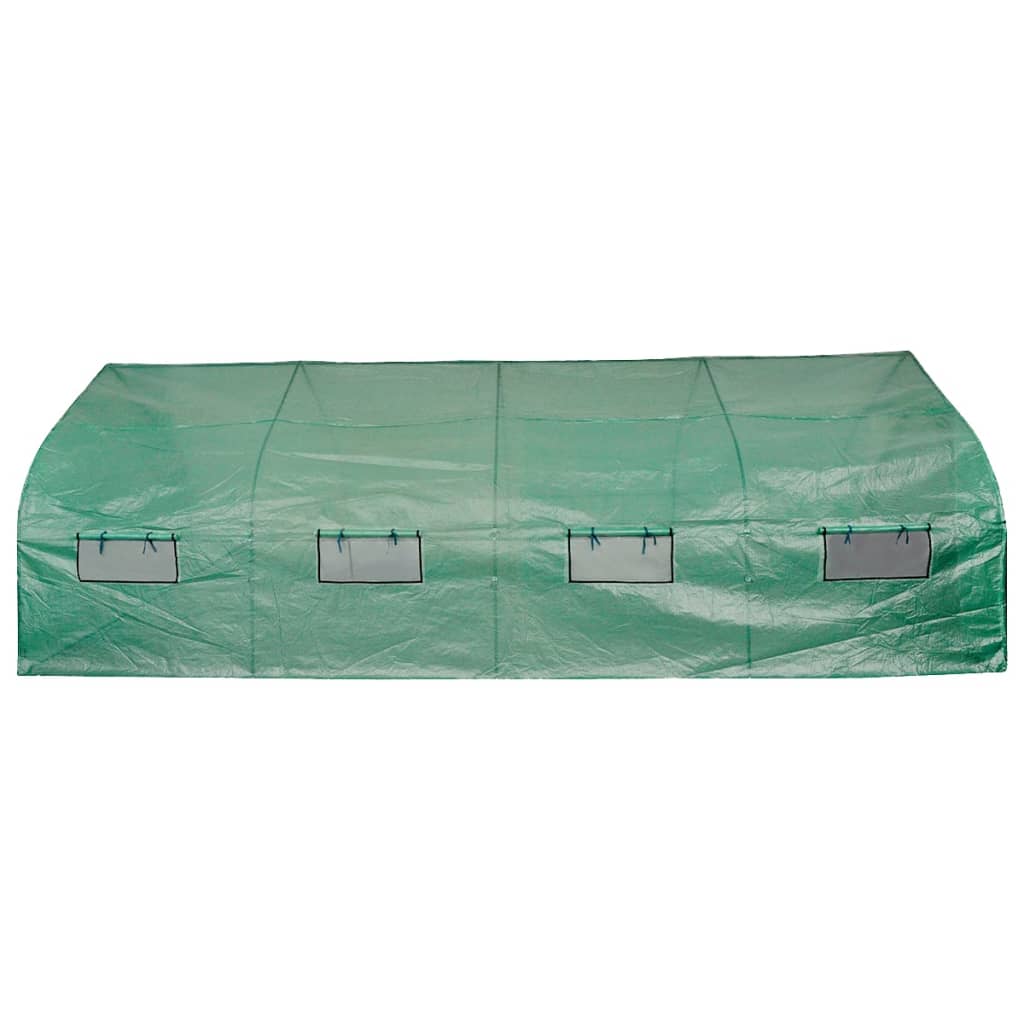 Thumbnail - vidaXL Polytunnel Gewächshaus Begehbar & Mobil Stahlrahmen 18 m²