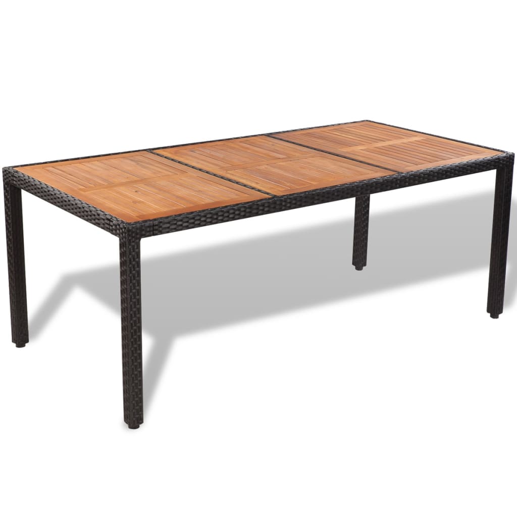 

vidaXL 9-delige Tuinset met kussens poly rattan