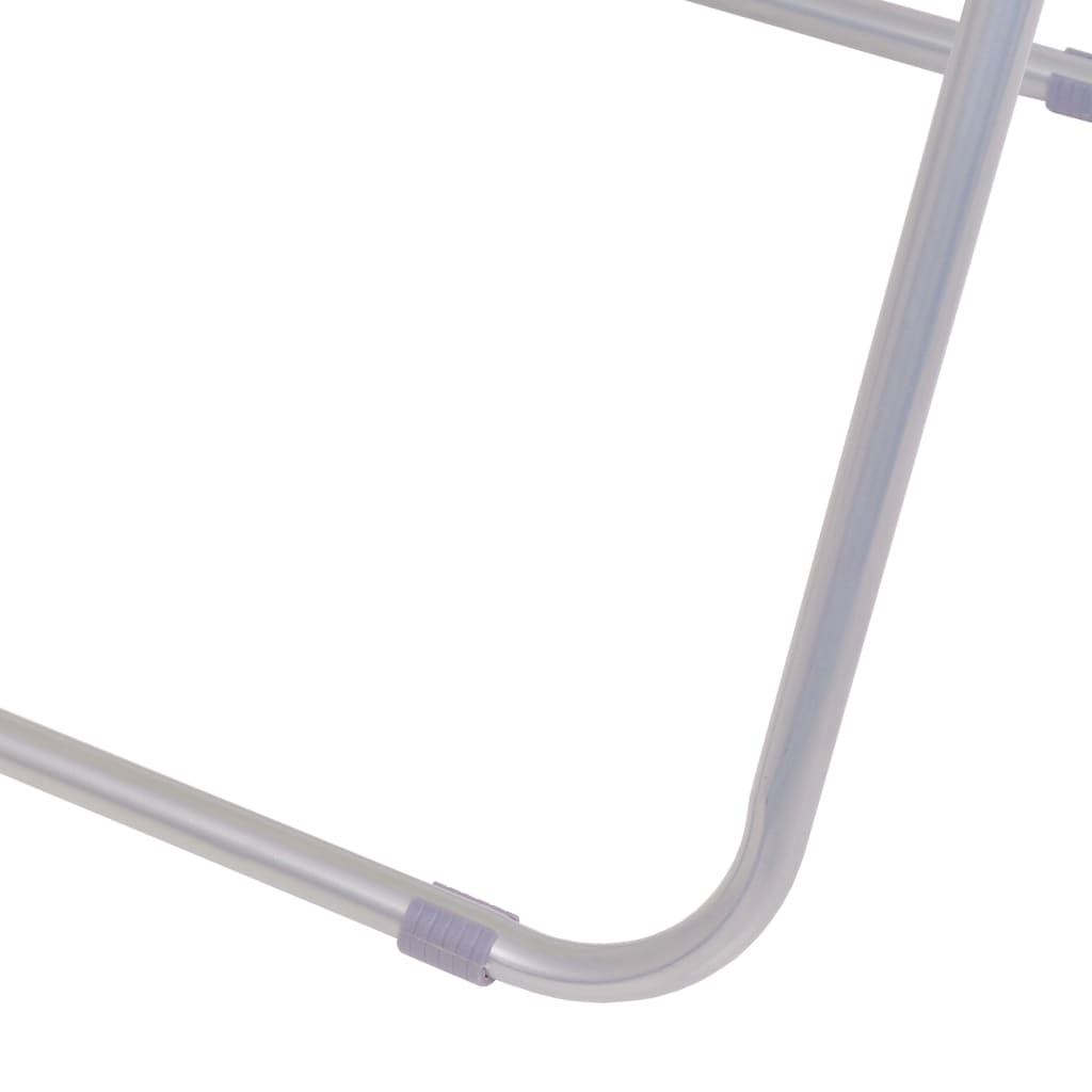 2 db zöld/fehér acél összecsukható kempingszék 52 x 62 x 75 cm