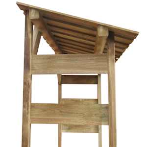 Přístřešek na dříví 150 x 44 x 176 cm impregnovaná borovice - obrázek 4