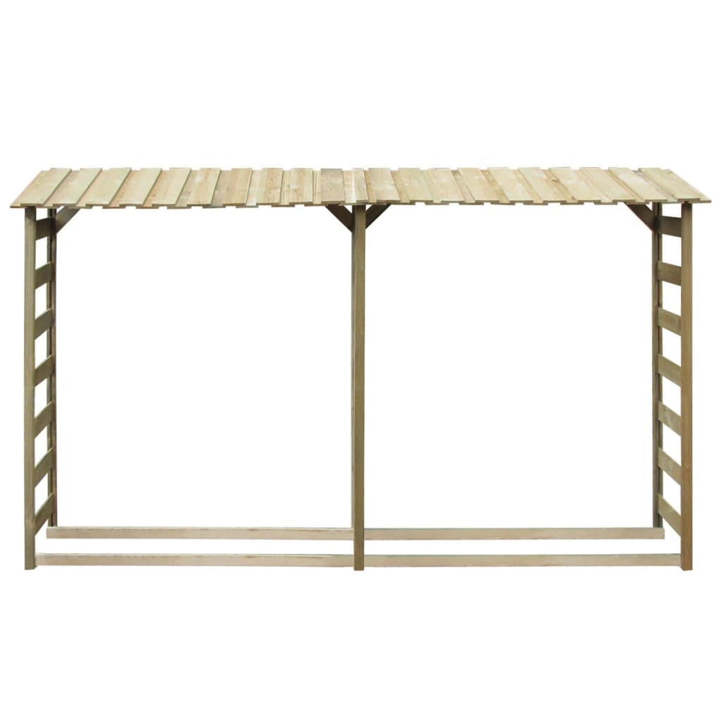 

vidaXL Haardhoutopslag dubbel 300x44x176 cm geïmpregneerd grenenhout