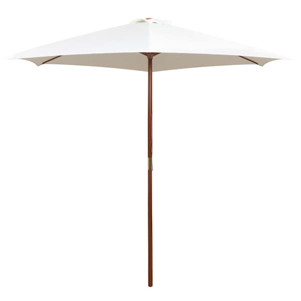 vidaXL p&auml;ikesevari 270x270 cm puidust postiga, kreemjasvalge