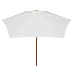Slunečník 270 x 270 cm s dřevěnou tyčí krémově bílý - obrázek 3