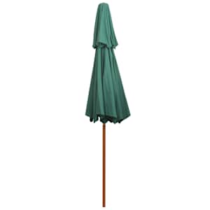 Dvoupatrový slunečník 270 x 270 cm dřevěná tyč zelený - obrázek 4