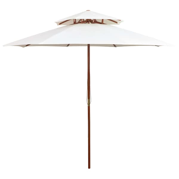 vidaXL p&auml;ikesevari 270 x 270 cm puidust postiga, kreemjasvalge