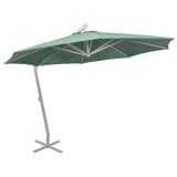 vidaXL Hängande parasoll 350 cm grön aluminiumstång