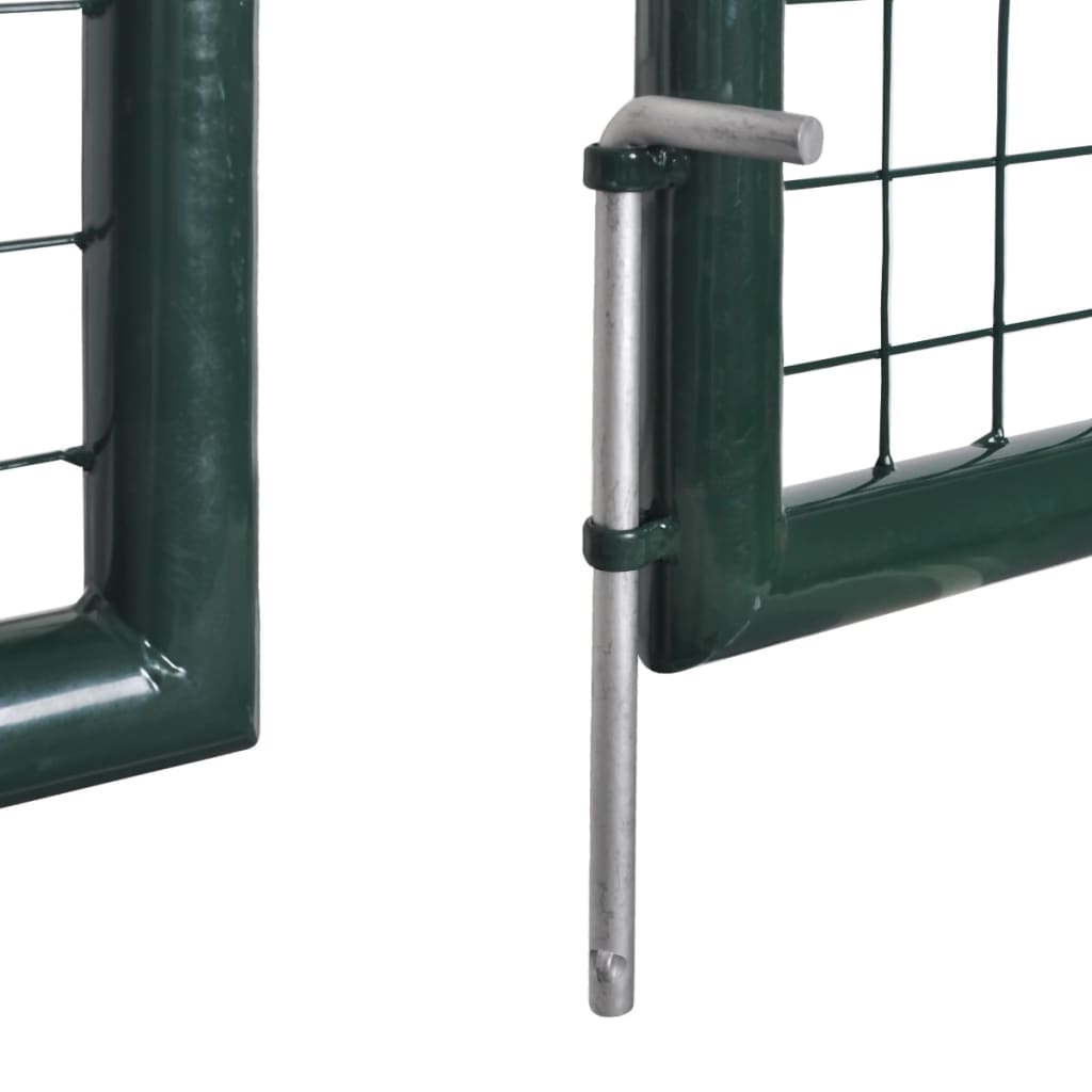 Zöld acél kerítés kapu 306 x 150 cm 