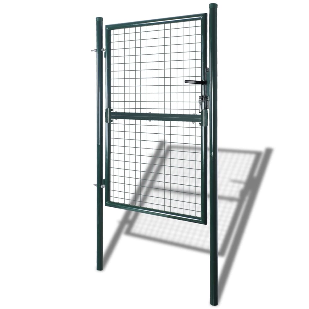 

vidaXL Poort 100x250 cm staal groen